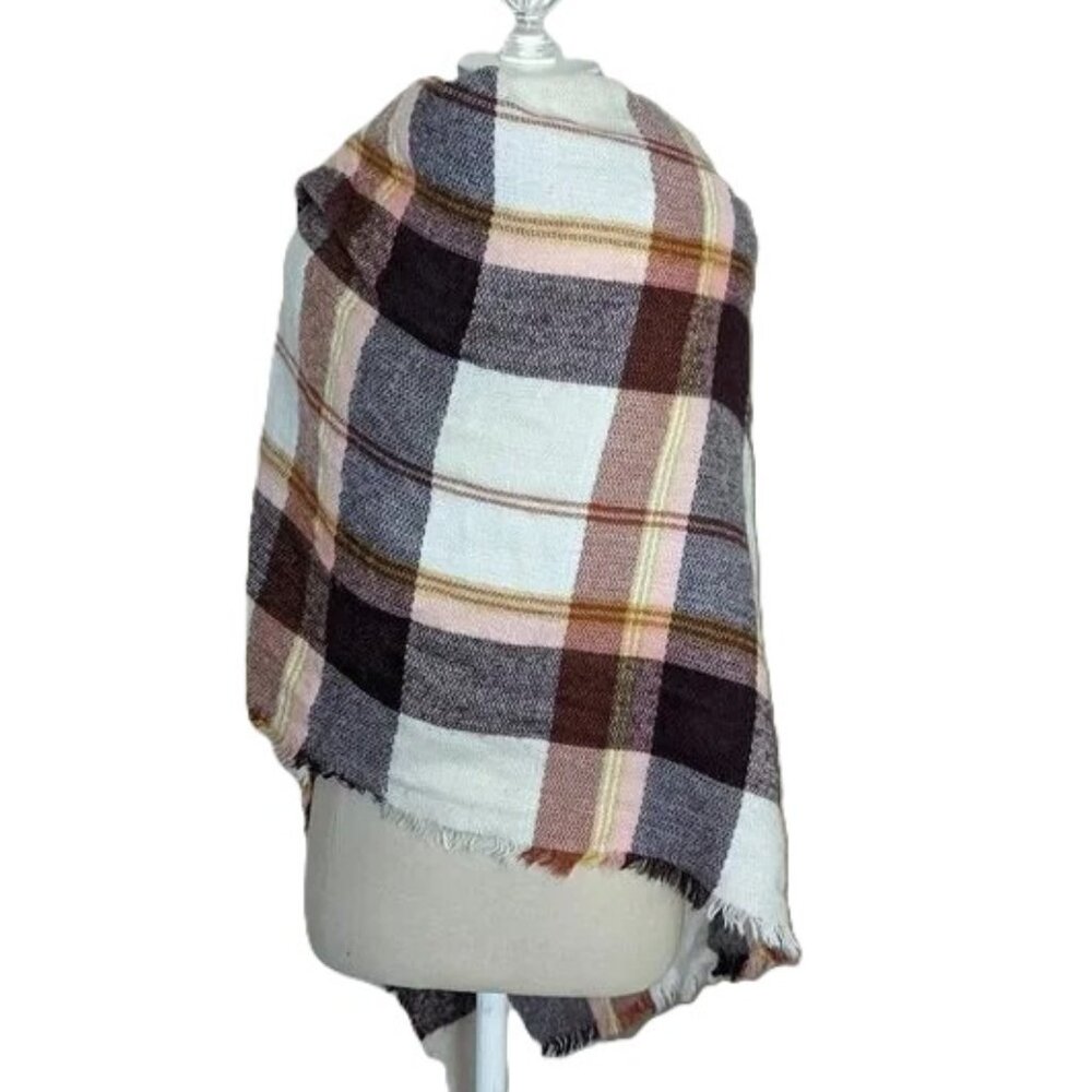 Shiraleah Plaid Scarf Shawl Preppy Prep Blanket Flannel Heritage Core
